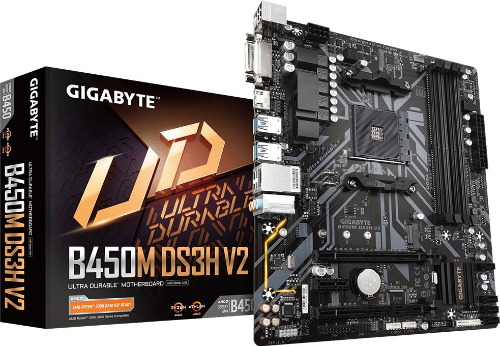 Cartes mères — Gigabyte B450M DS3H V2