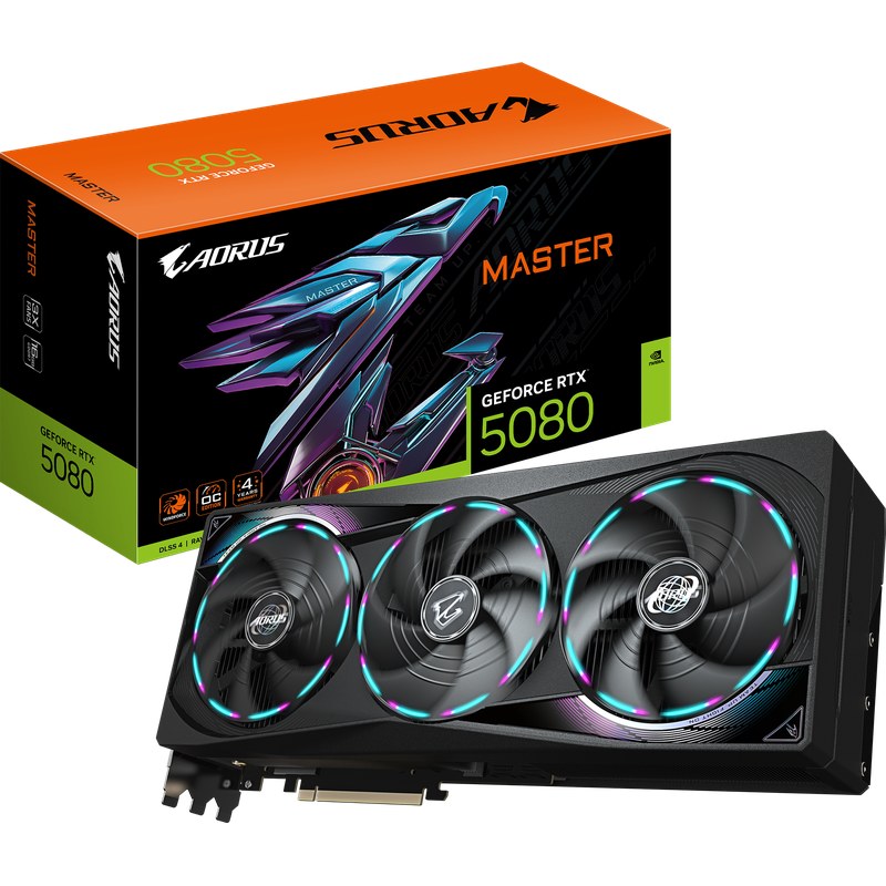 Cartes graphiques — Gigabyte GeForce RTX 5080 AORUS MASTER 16G