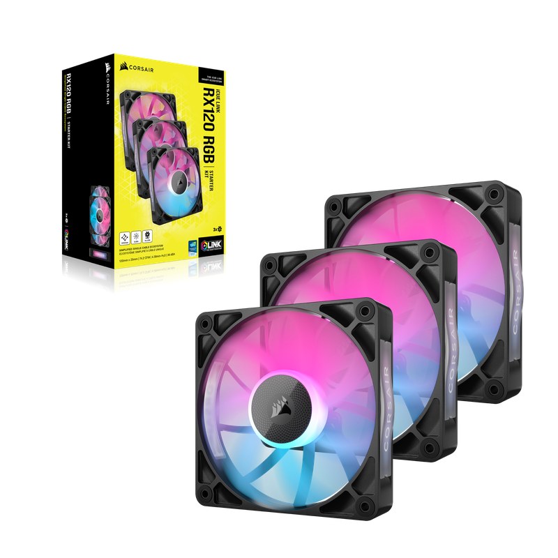 Fans — Corsair iCUE Link RX120 RGB (pack de 3)