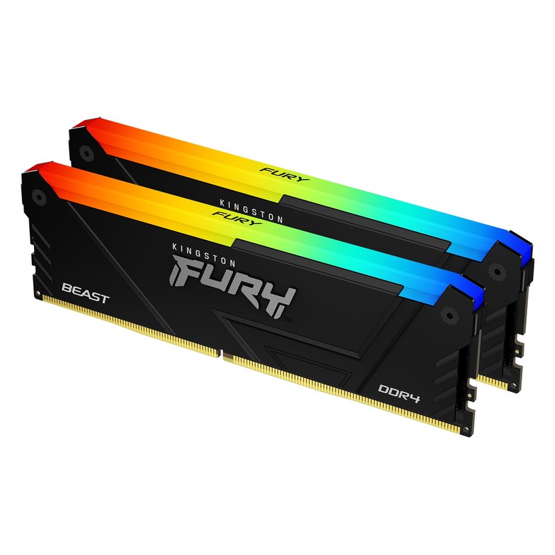 Mémoire RAM — Kingston Fury Beast RGB 16 Go DDR4-3200 CL16