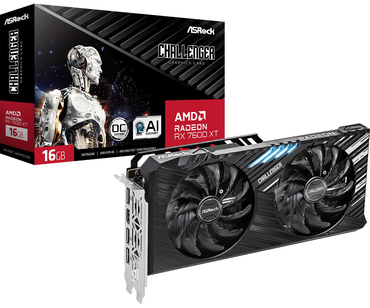 Cartes graphiques — ASRock Radeon RX 7600 XT 16 Go