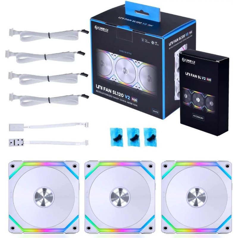 Lüfter — Lian Li Uni Fan SL120 V2 White (pack de 3)
